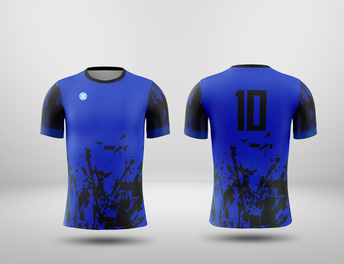 Custom sublimation jersey, front and back — the kind of work Printshop Manager is built to run.